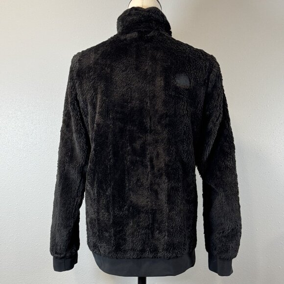 The North Face Womens Size M Black Osito Fleece Jacket Full Zip Fuzzy Pockets - Picture 2 of 14